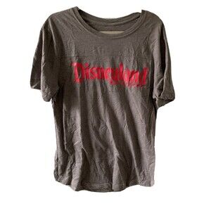Disney Parks Womens Size Small Gray Pink Disneyland Graphic Tee Blouse